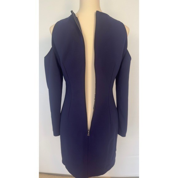 Alice + Olivia Sapphire Blue Cold Shoulder Mini Dress Size 8 NWT
