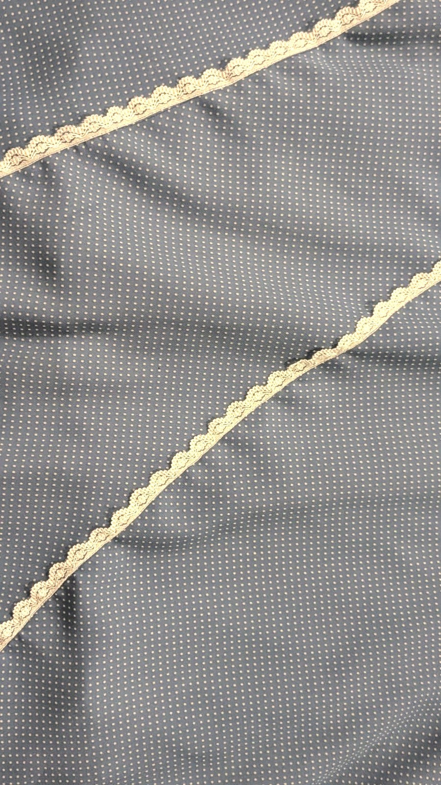 Jonathan Martin Lace Trim Polka Dot Handkerchief Hem Bias Cut 90’s Slip Dress 12
