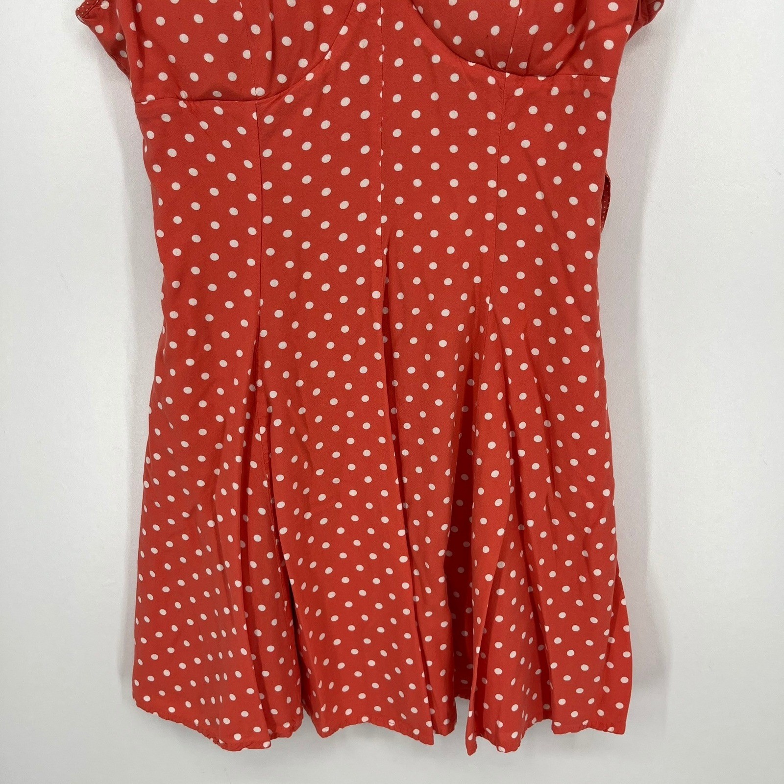 American Eagle Outfitters Red Polka Dot Mini Dress Womens Medium Sweetheart