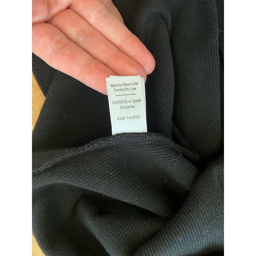 Marine Layer Black Ribbed Tie Shoulder Mini Dress Summer 2022 XS 14265