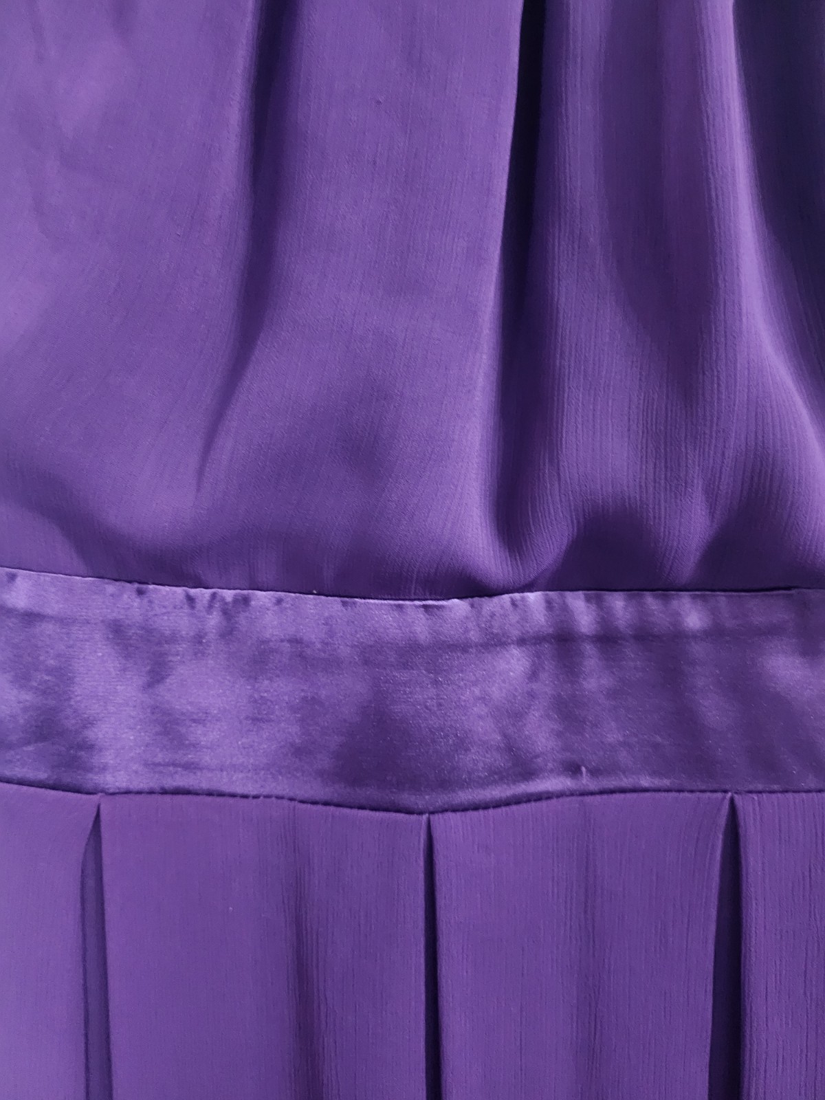 Elise Ryan Purple Sleeveless Floaty Chiffon and Satin Dress Size 12 Occasion