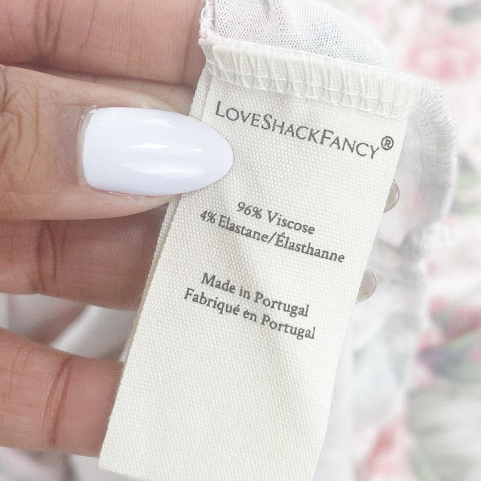 LoveShackFancy Women’s Dalary Floral Scoop Neck Puffed Sleeve Dress Size Medium