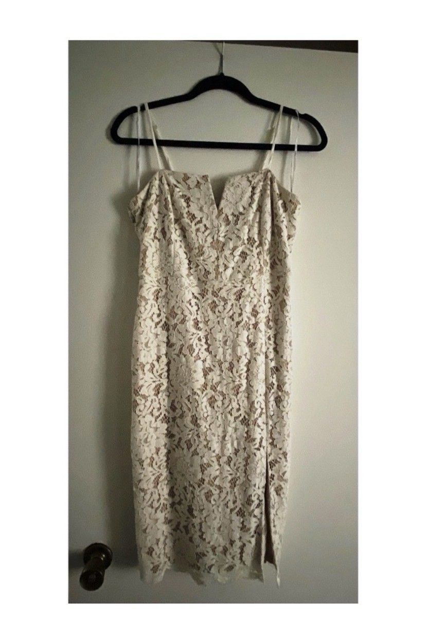 Lulus White Lace Dress Size Medium