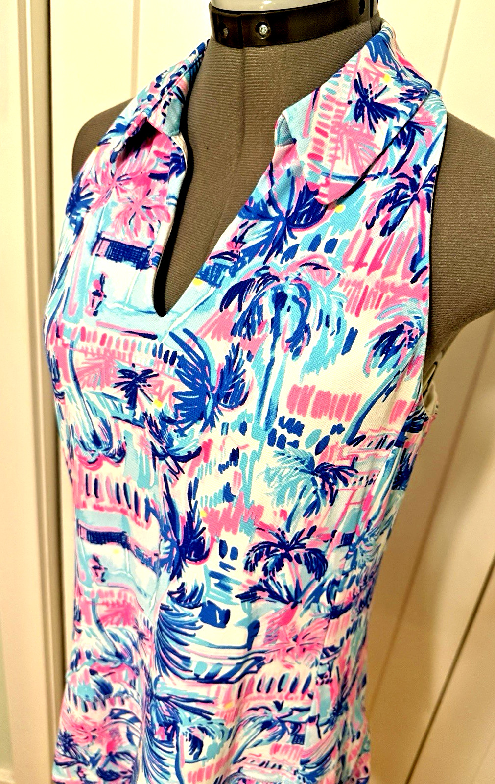 Lilly Pulitzer UPF 50+ Luxletic Dania Dress Medium Ravello Blue Perfect Match