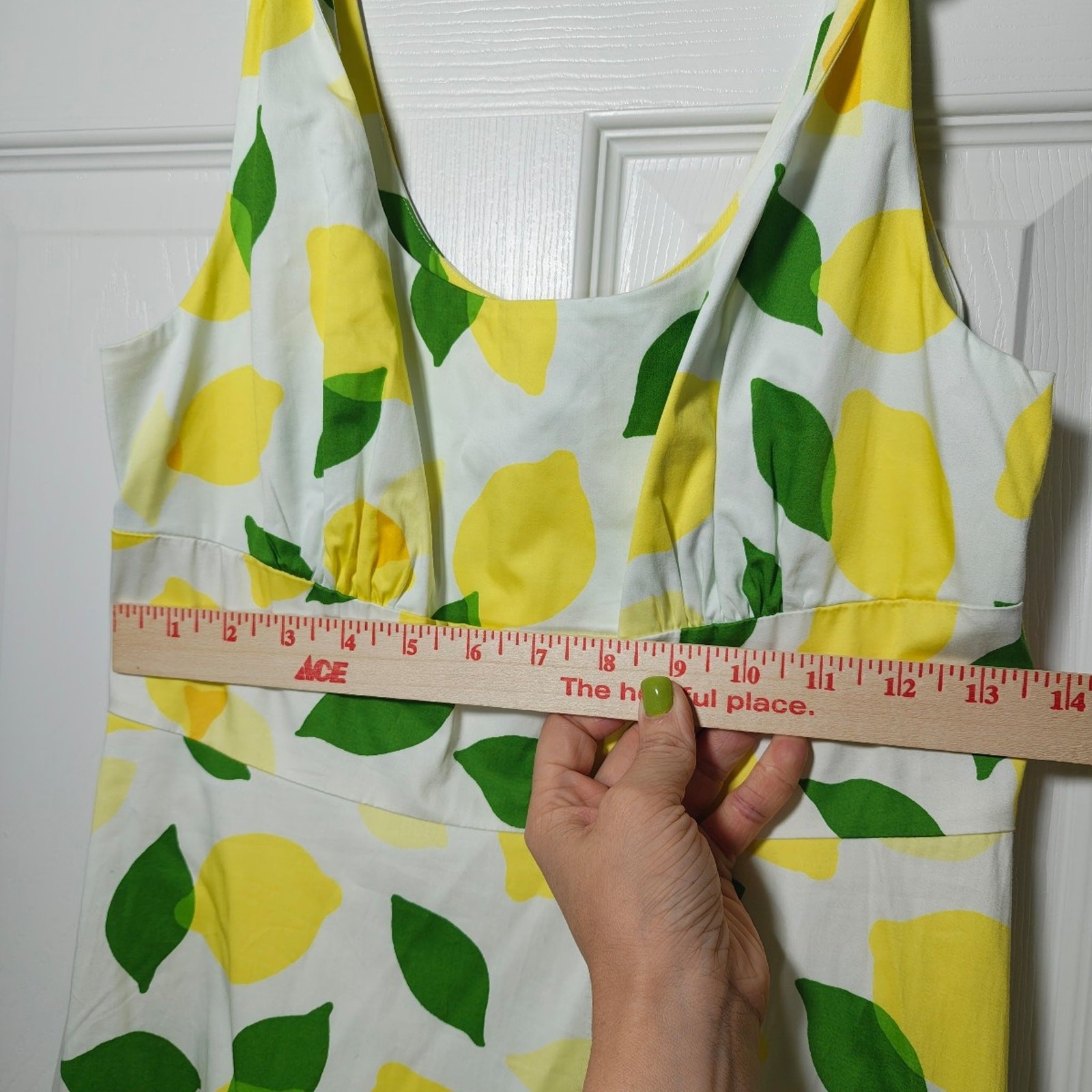 NWT Kate Spade New York Lemon Print Tiered Midi Dress Size 6