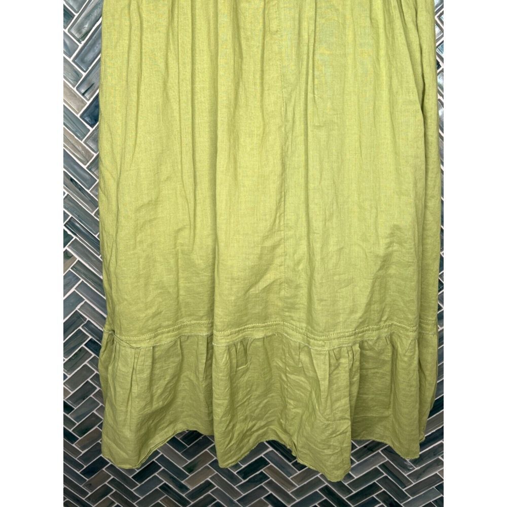MOSSIMO GREEN SMOCKED TIE SHOULDER STRAPS FLOWY AIRY BOHO RUFFLE SUNDRESS MEDIUM