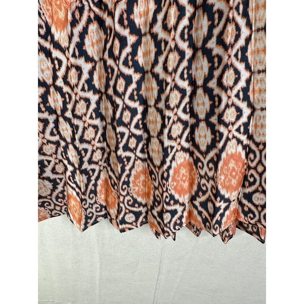 BCBGeneration Geometric Pleated Mini Dress Size Small Orange
