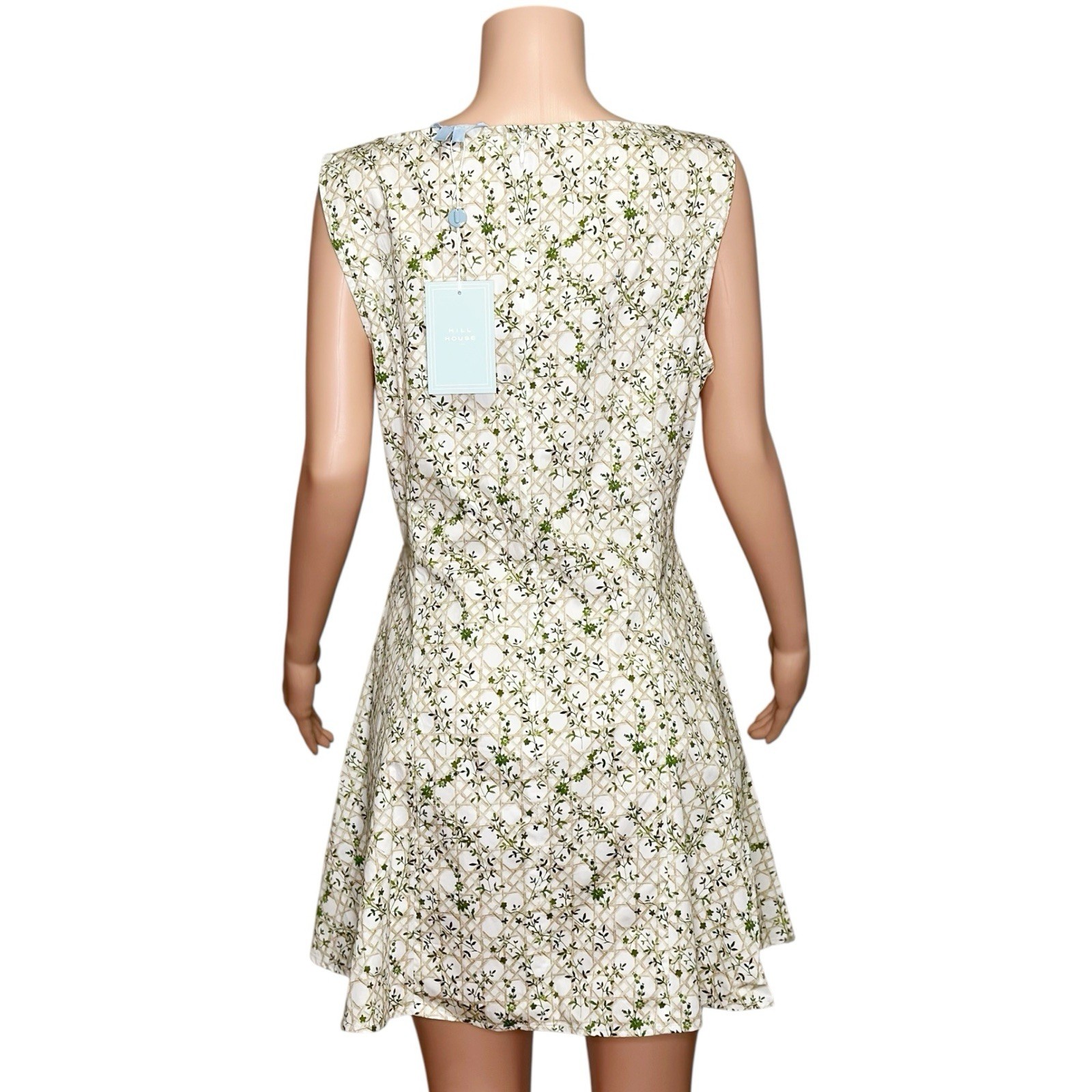 $198 NWT HILL HOUSE Sutton Dress, Basketweave Vine Sand, XL