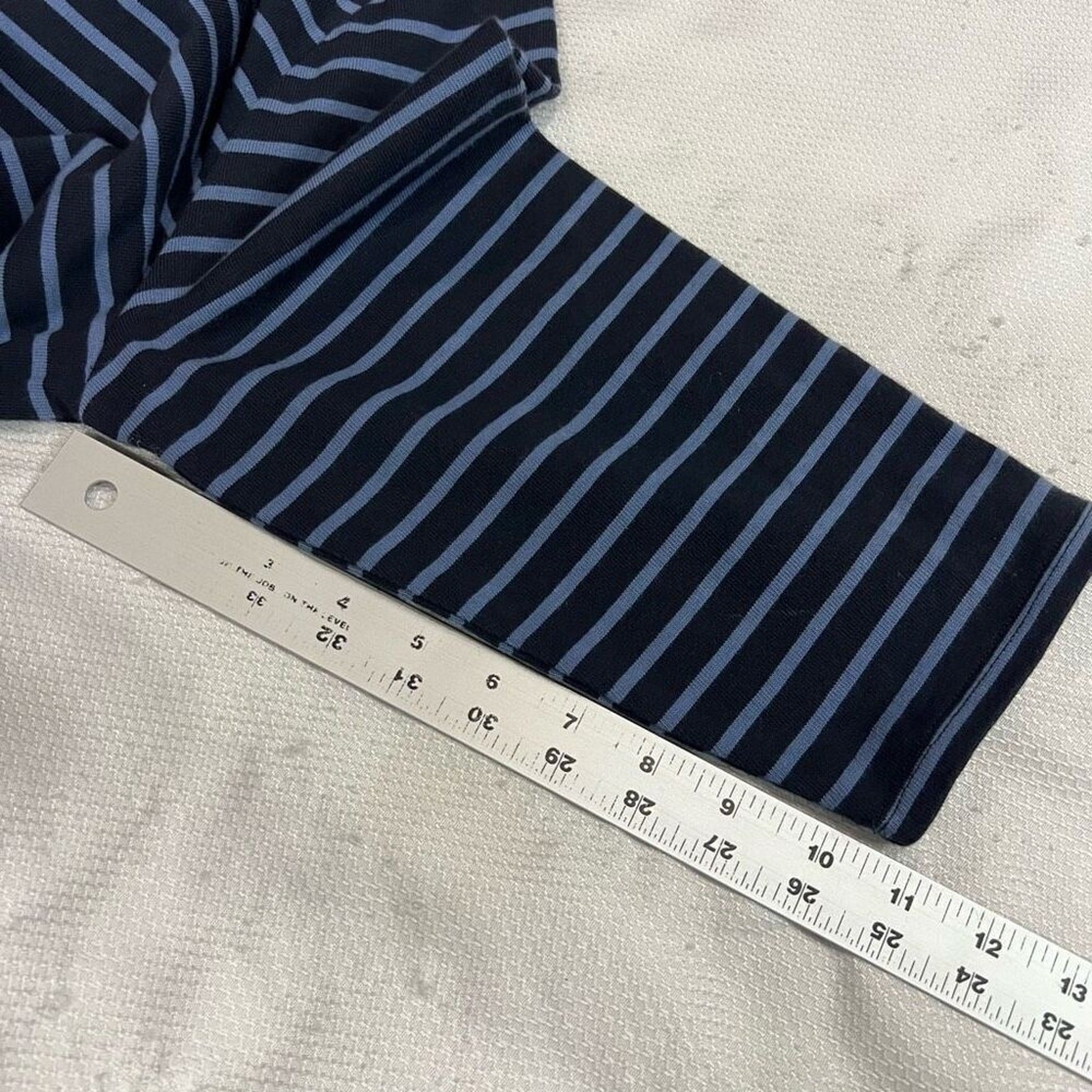 J. Jill Blue Striped Half Sleeve Shift Dress with Chambray Shirt Tail‎ MP Womens