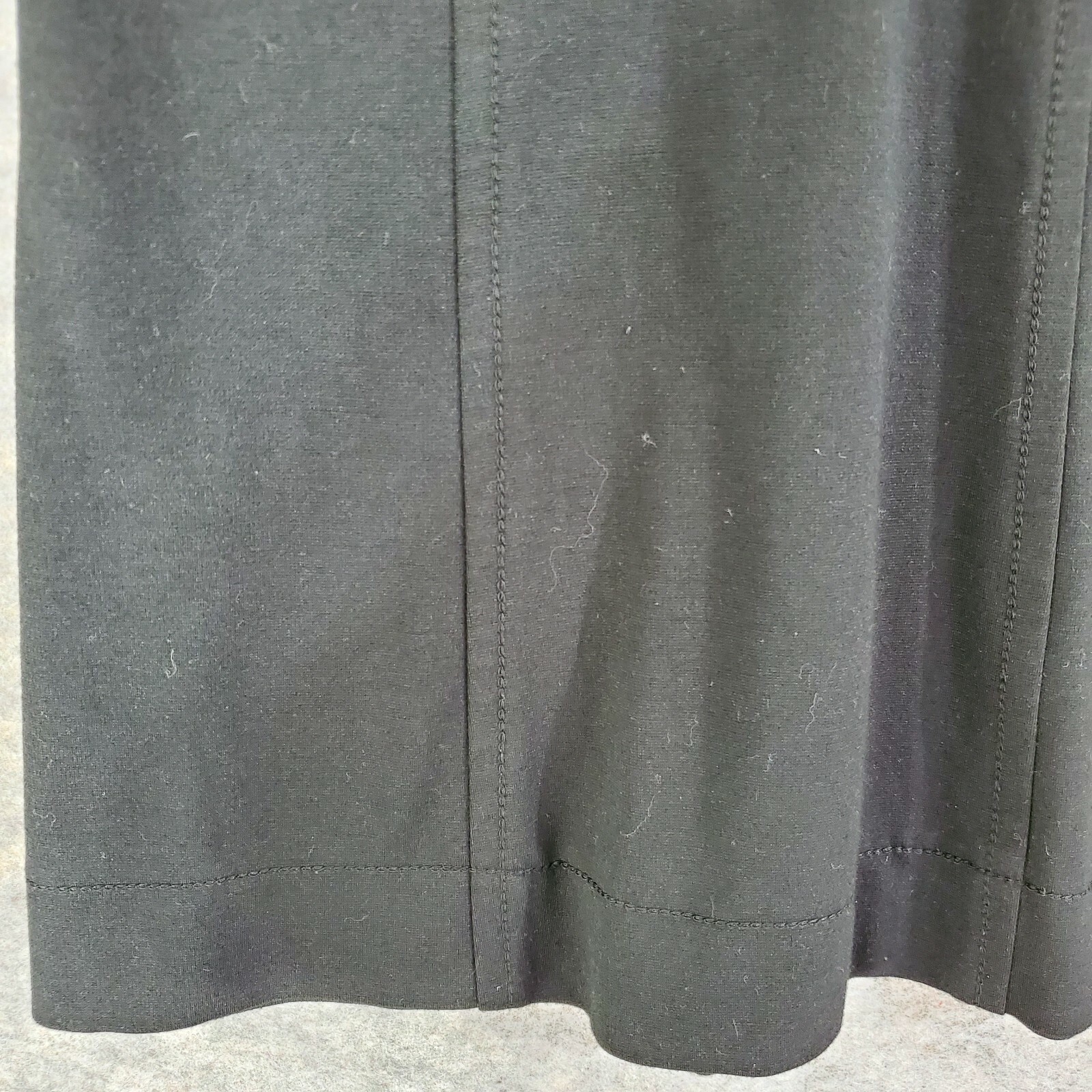 Sophie Max Dress Womens Medium Black Stretch Knit Empire Waist 3/4 Sleeve Short