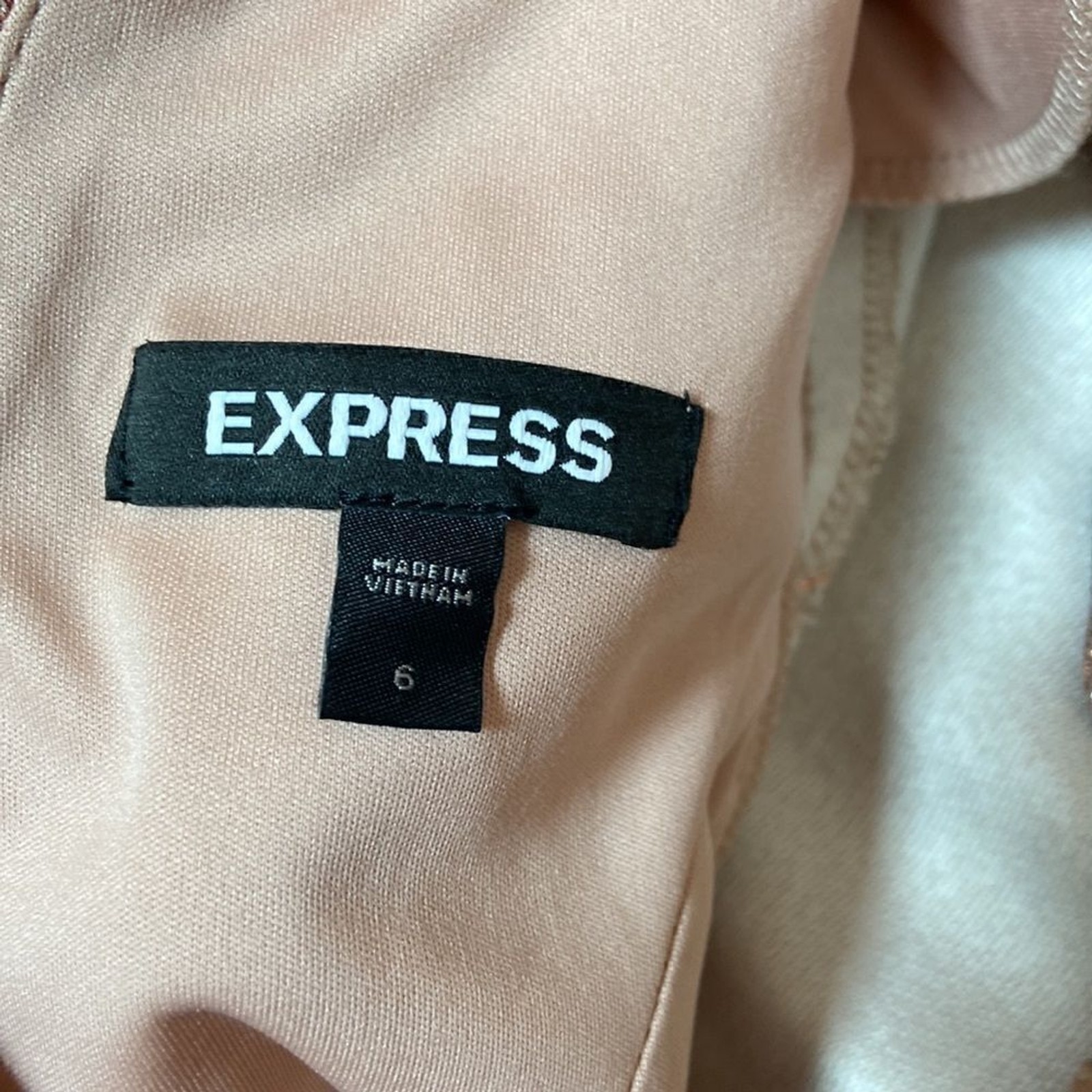 Express Rose Gold Metallic Shimmer Open Back