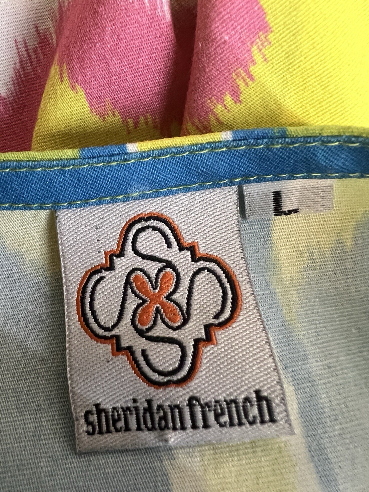 Sheridan French Women pullover Resin floral detail Colorful Arcadia Dress|SZ:L