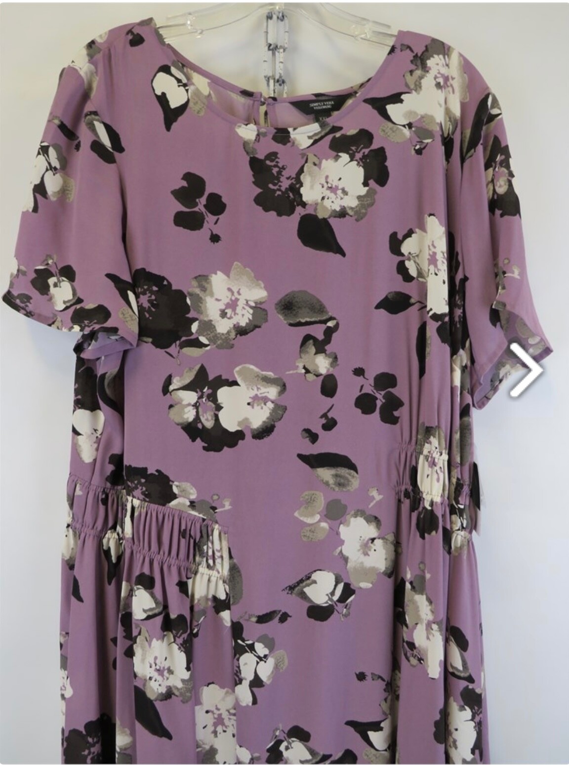 Brand: Simply Vera By Vera Wang Model: Dress See pictures Colorway: Purple Flowe
