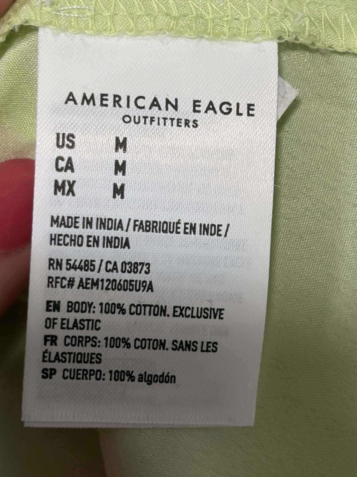American Eagle NWT size Medium Light Green Ruched Cotton Poplin Midi Dress