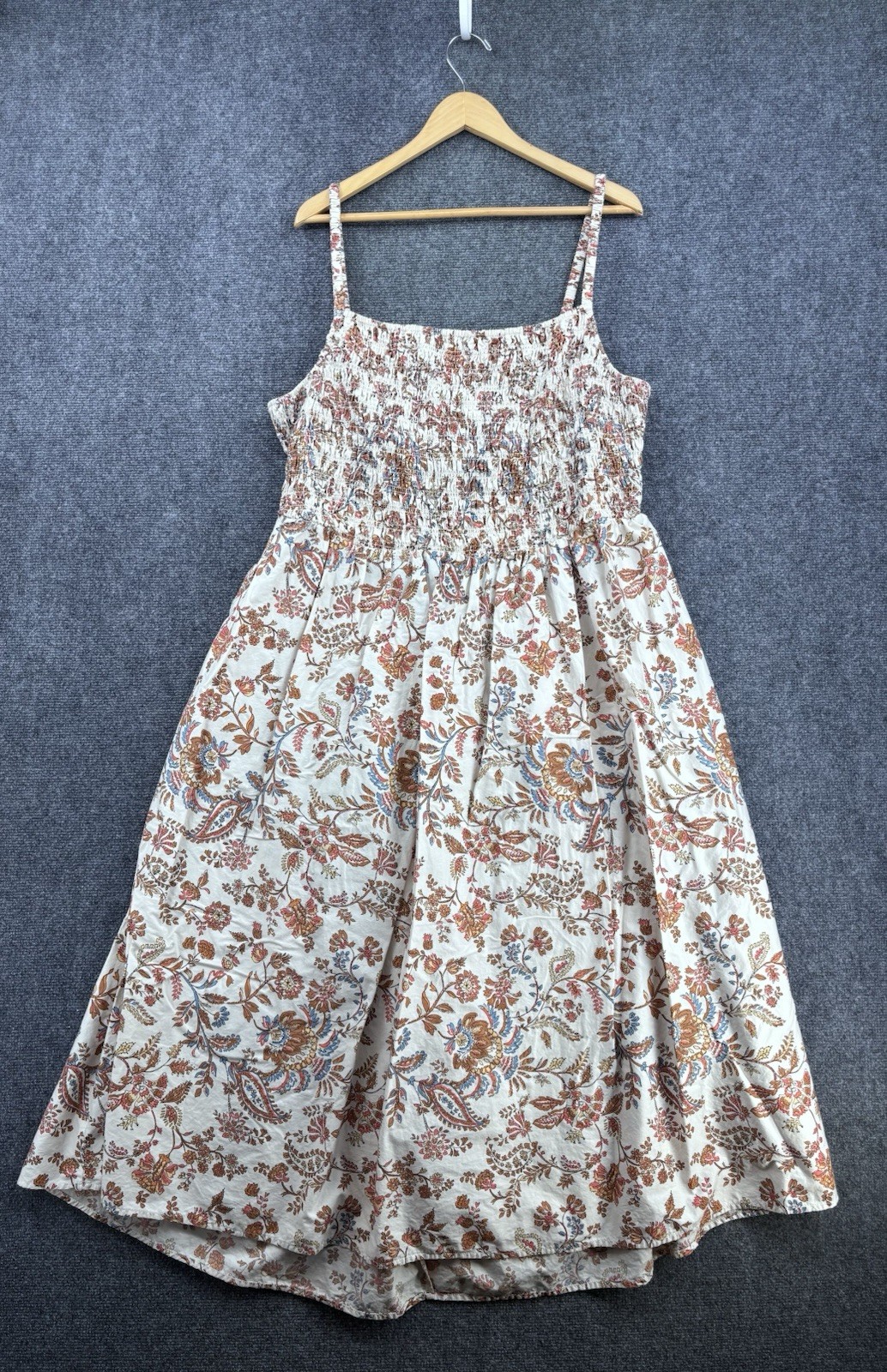 Old Navy Cream Floral Americana Cottagecore Maxi Sundress Women’s Plus 3X