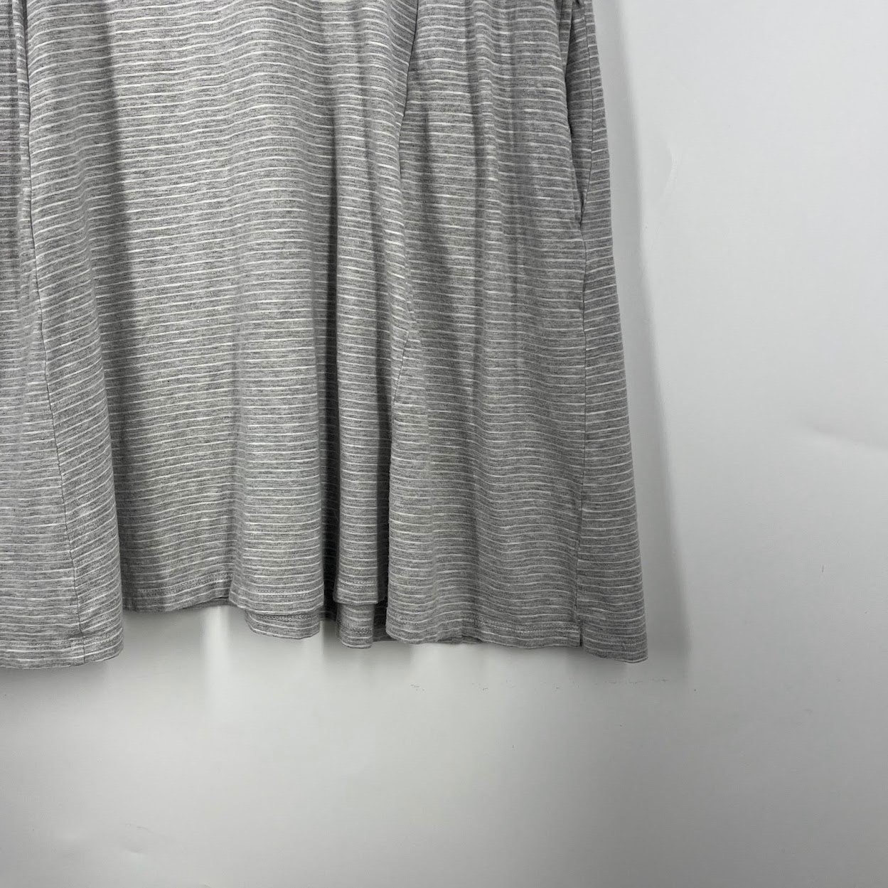 Toad&Co Womens Windmere SS Dress XL Grey Striped Organic Cotton Tencel T1772802