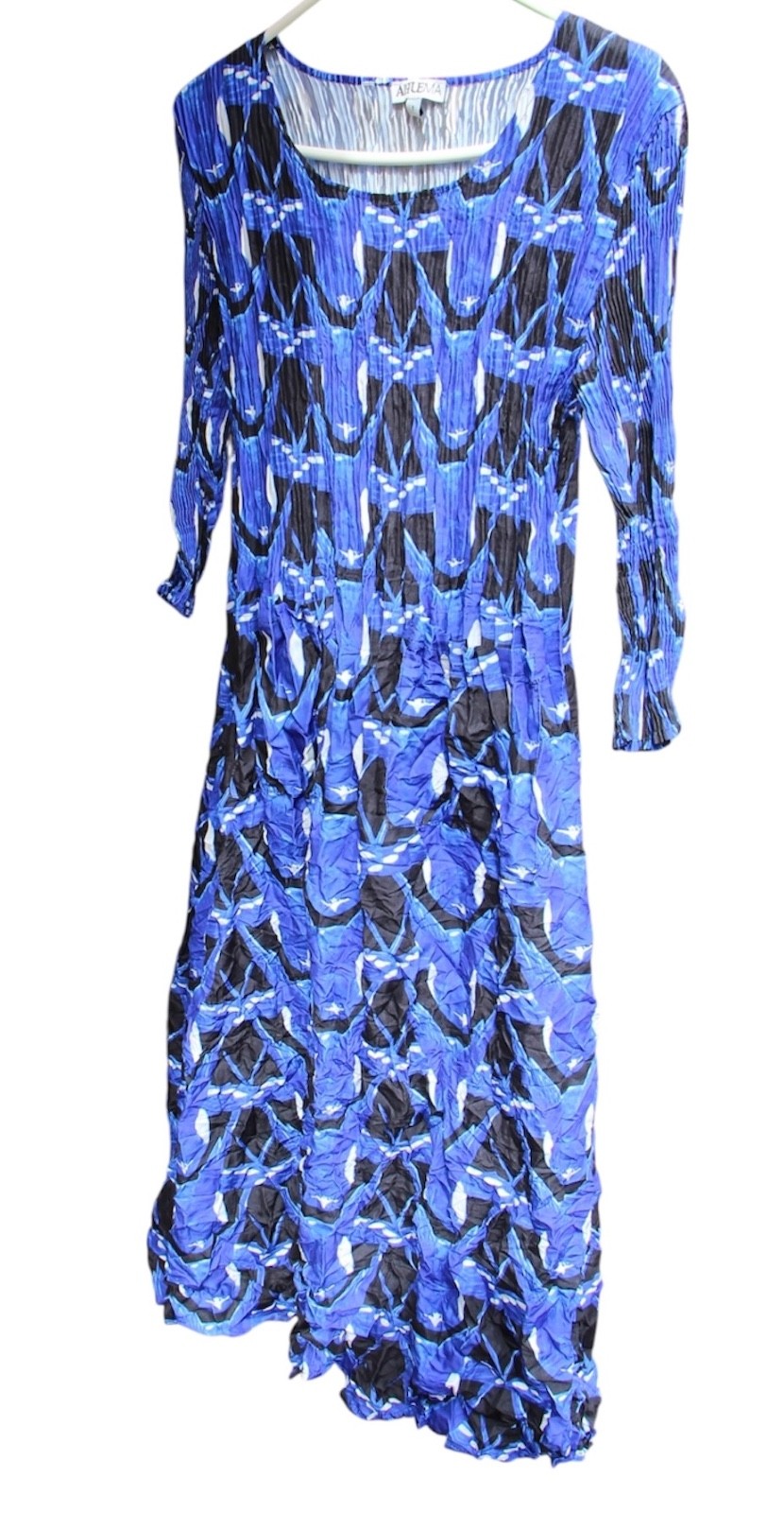ALQUEMA Smash Pocket Dress Size 1 Crinkle Pleated Abstract Patterned