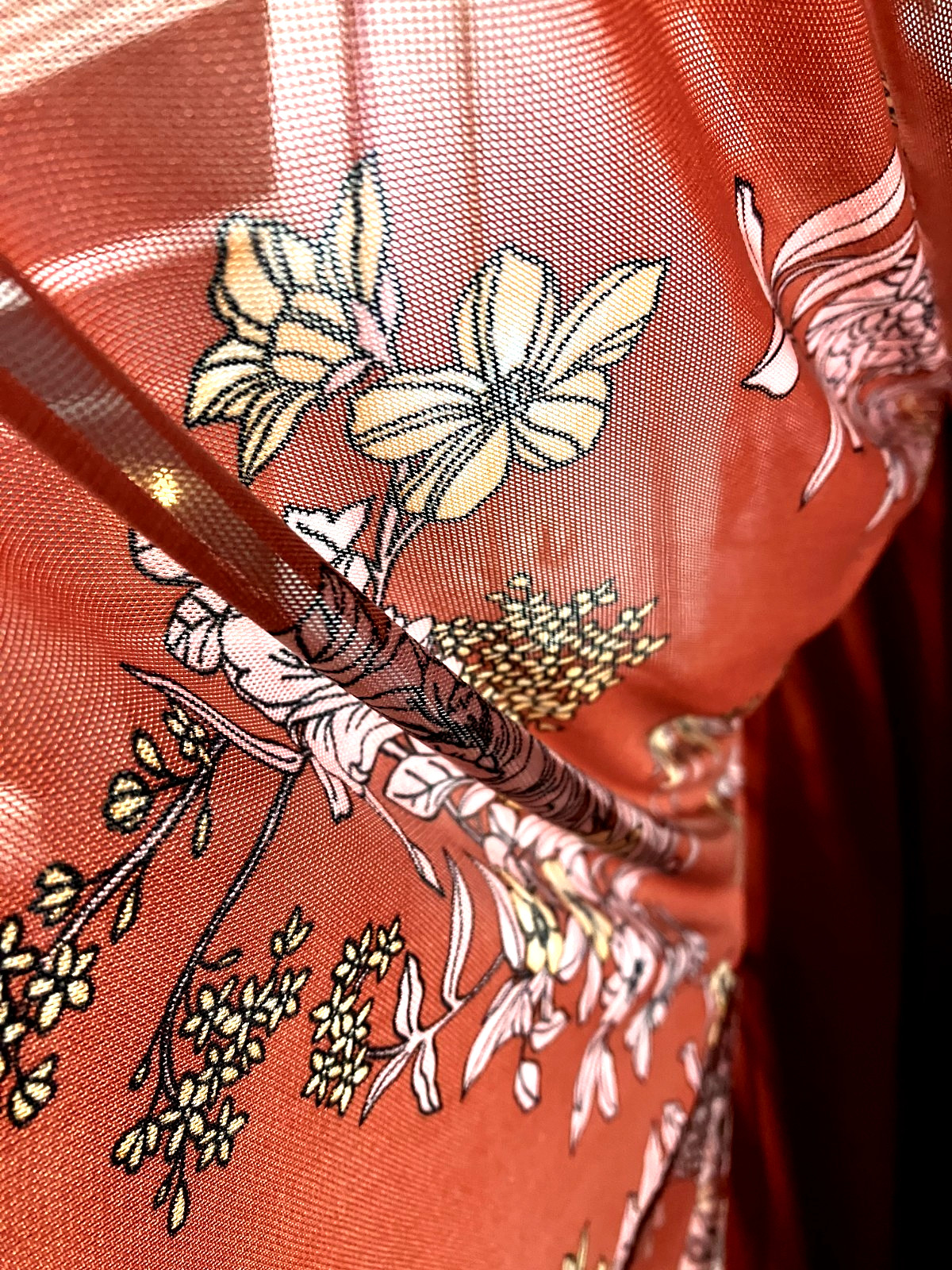 NWOT SIZE 0 TORRID FLORAL RED BROWN FLORAL PRINT MAXI DRESS LINED LONG FLOWING