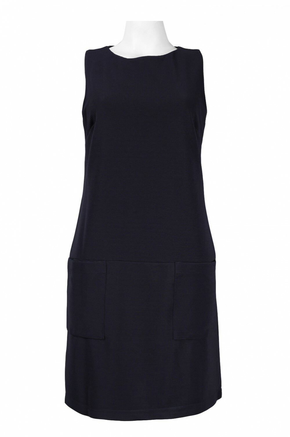 Trendmakers Ribbed Texture Sheath Short Day Dress Size XL Navy Blue NWT $69