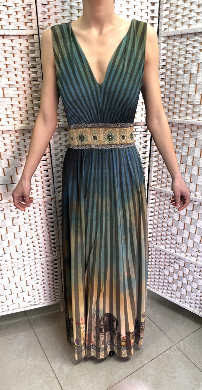 Michal Negrin Elegant Full length Floral Dress Size – M – NWT #9#