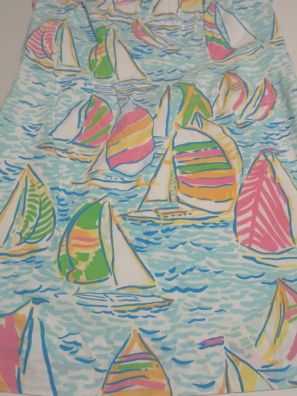 Lilly Pulitzer You Gotta Regatta Delia Shift Dress Sailboat Exposed Zipper Sz 2