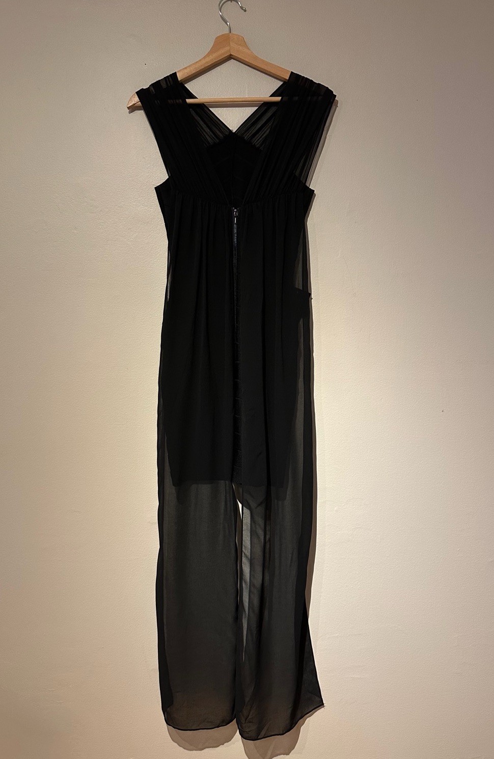 Bebe Dress Black Cocktail Bodycon Sheer Back Scarf S MSRP $139 NEW w/ TAG