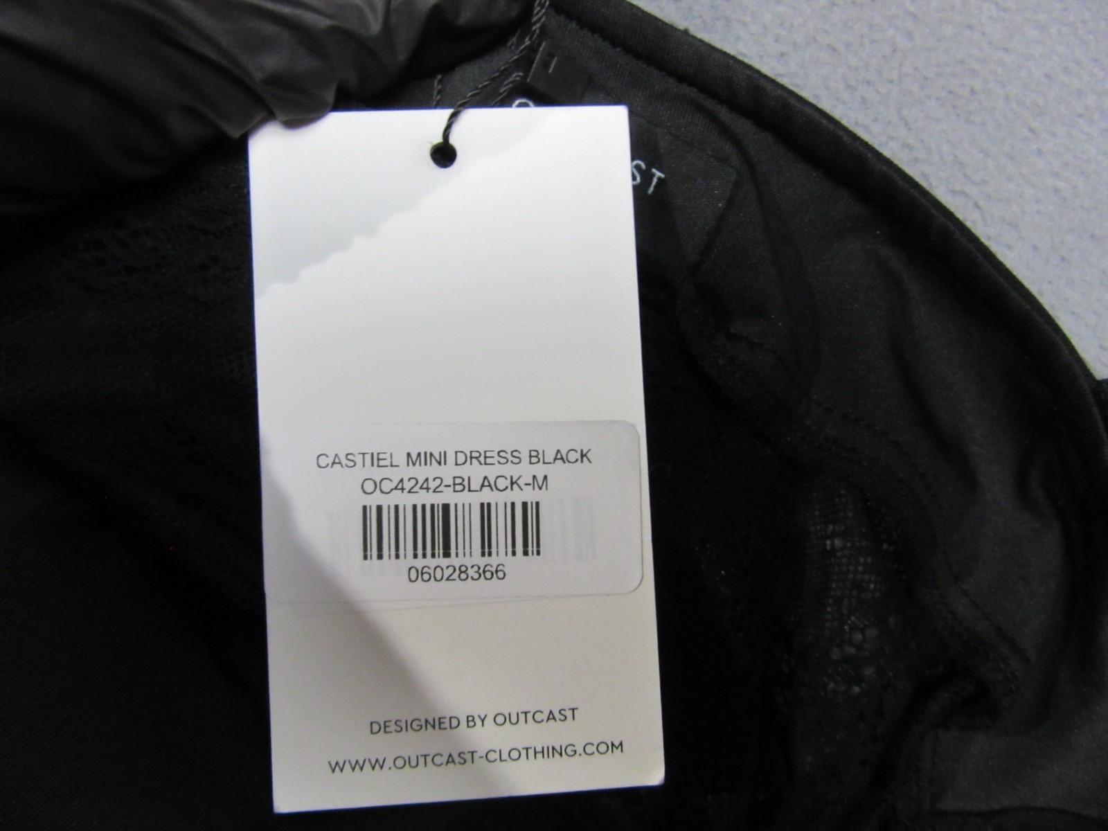 Outcast Dress Womens Medium Black Leather Castiel Mini Goth Party Alternative
