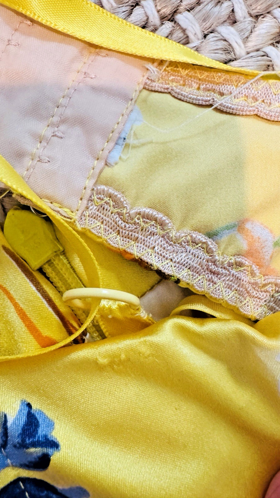 Rare Vintage 1990s Dolce + Gabbana Yellow Silk Floral Stretch Corset Dress Gown