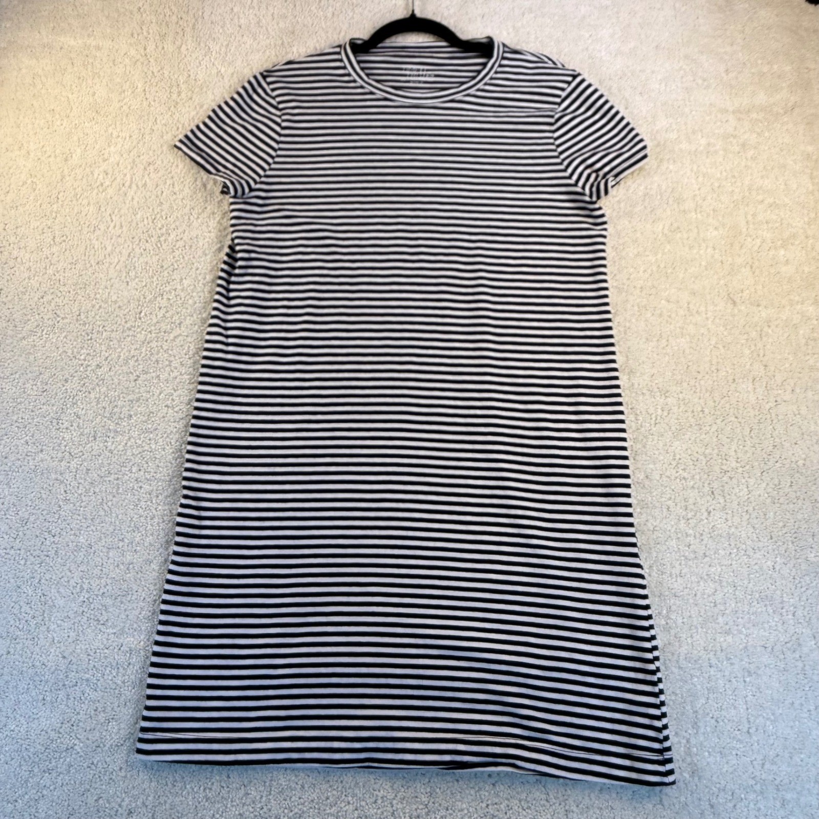 Time and Tru Womens M (8-10) Striped Casual Short Sleeve T-Shirt Dress