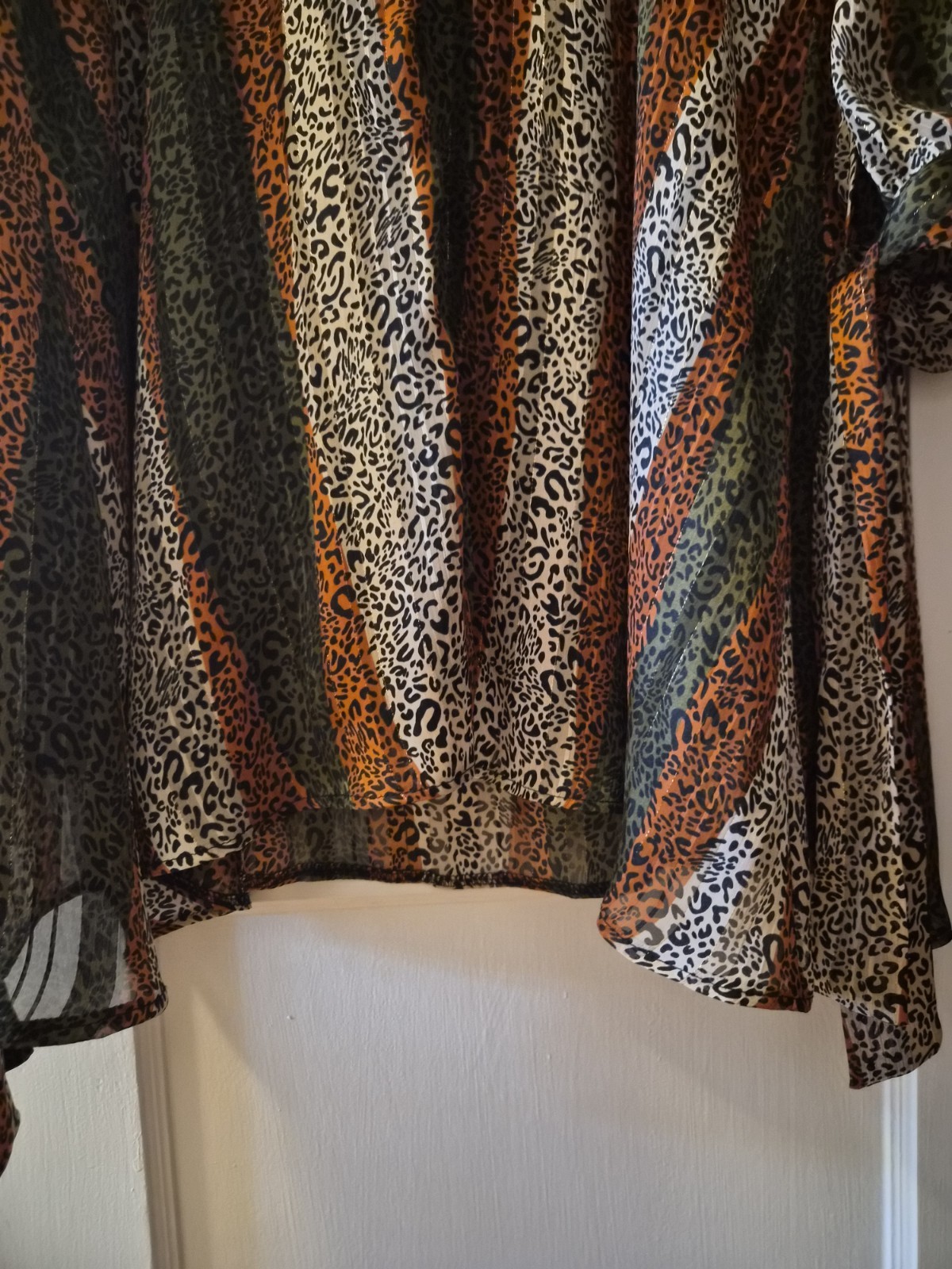 Size Small GFlock Collection Leopard Print Long Sleeve Babydoll Party Dress NWT