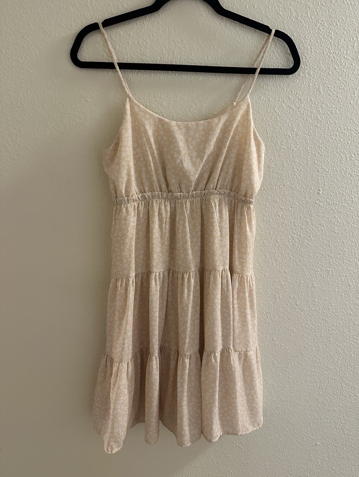 Altar’d State Floral Tiered Lined Sundress Tie Back Spaghetti Straps S