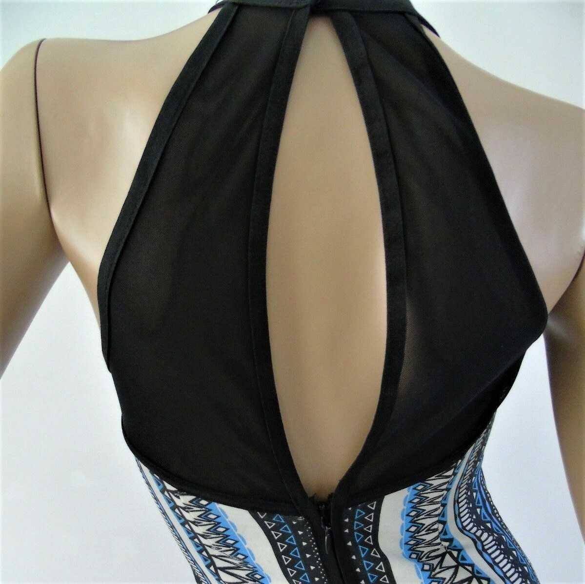 Zigzag Bodycon Boho Dress Womens Cutout Back Dress New Tags Size Small