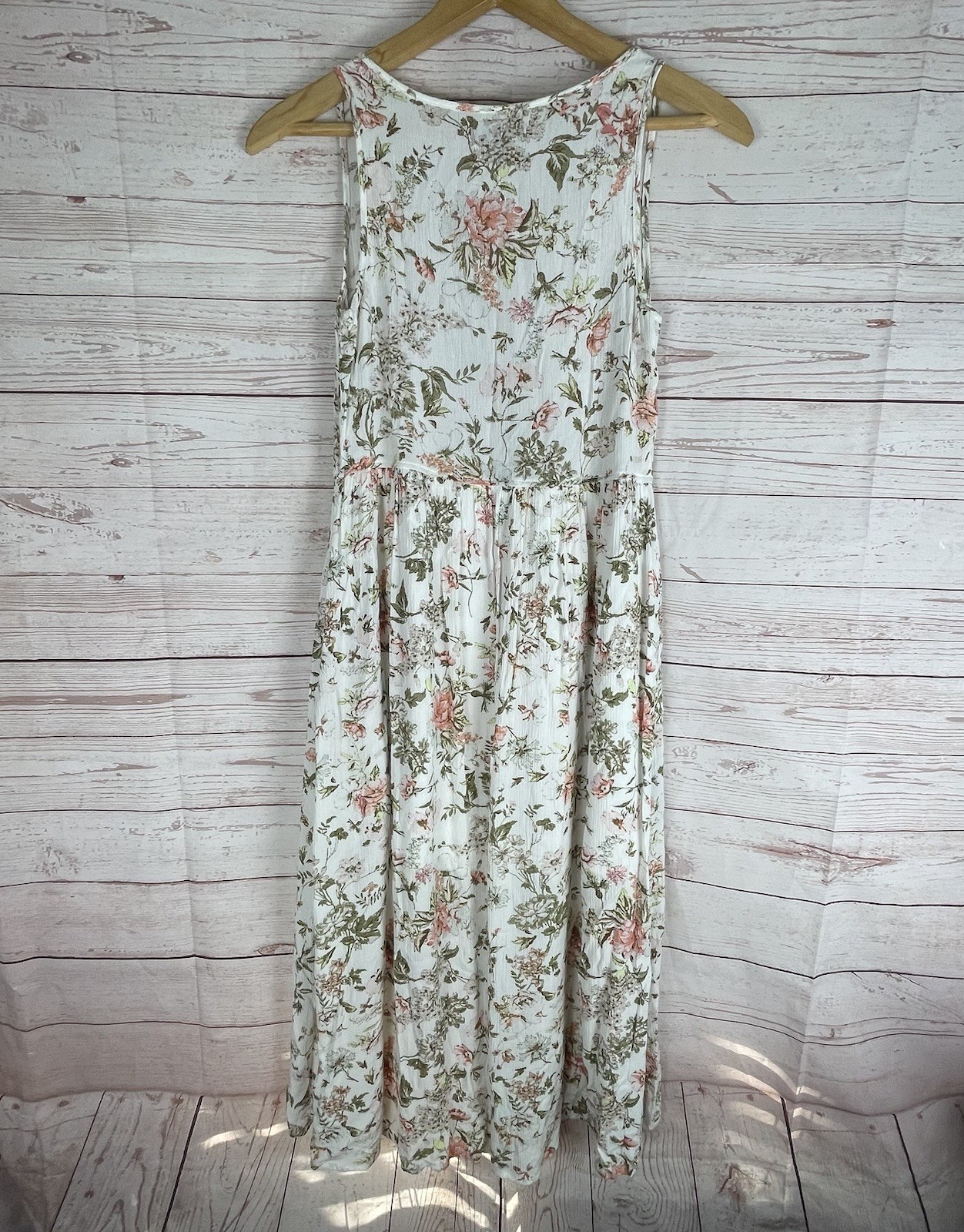 Frye White Folk Garden Easy Button Front Dress Size XS Cottage Whimsy Fairy
