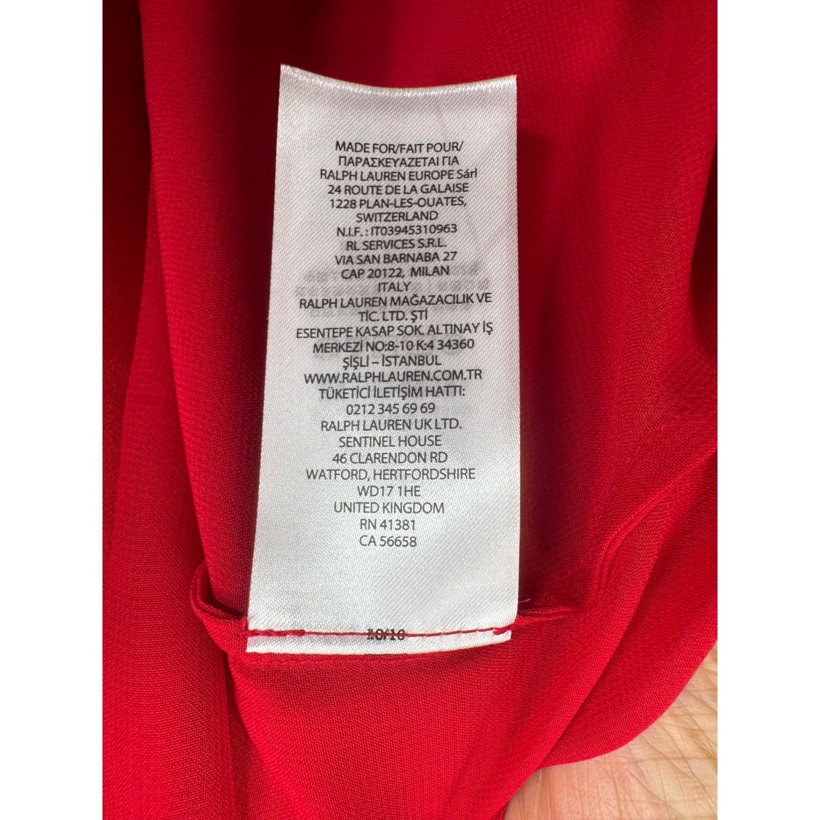 Lauren Ralph Lauren Pleated Satin Charmeuse Halter Gown red cocktail sz 6P