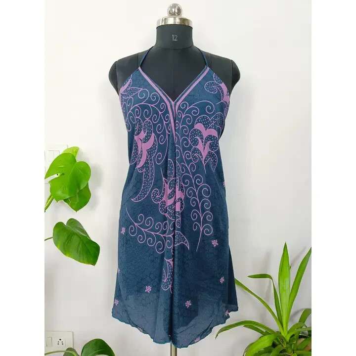 10 Pcs Boho Recycled Silk Magic Summer Maxi Dress Beach Cover Wear Dress