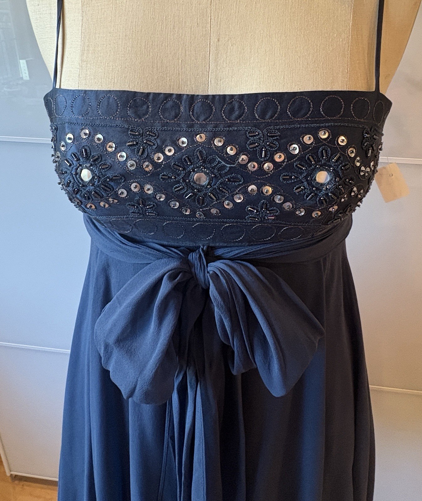 BCBG SILK SEQUENCE Dress Blue Size 4