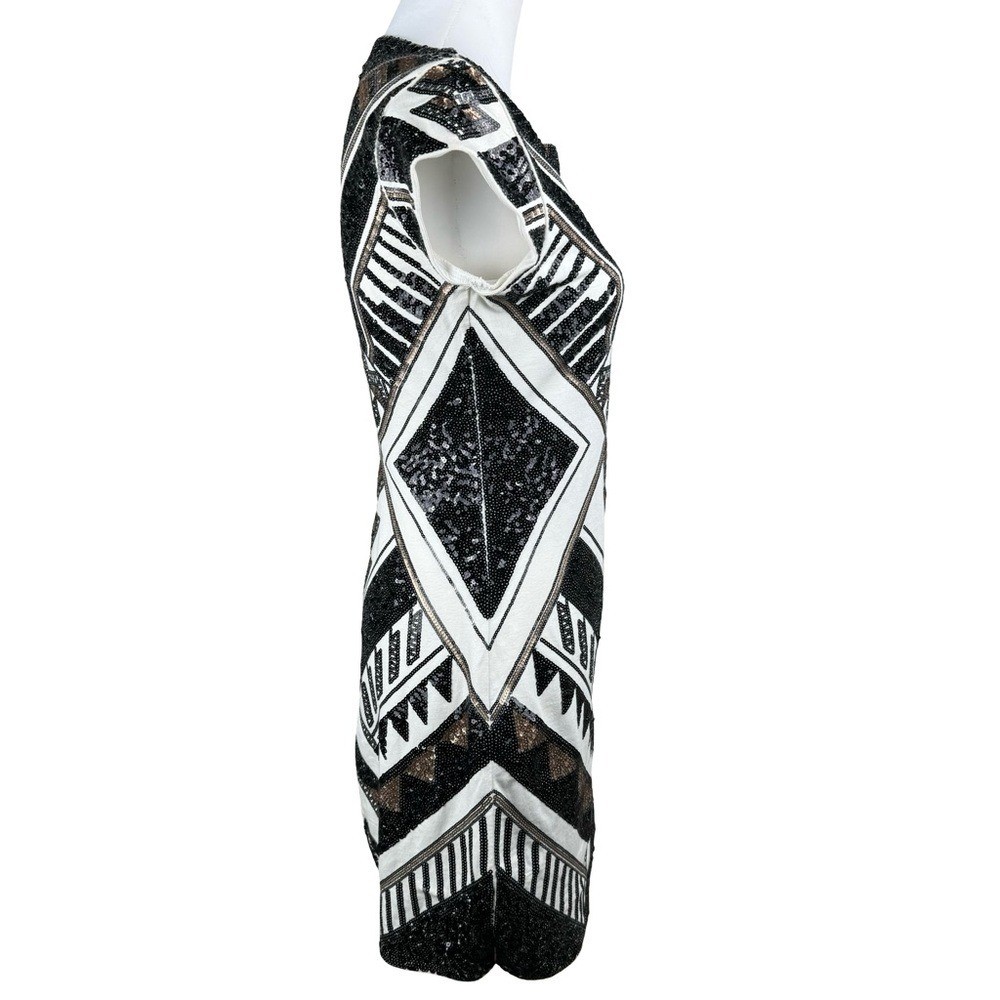 Express Art Deco Sequin Geometric Aztec Tribal Bodycon Cocktail Evening Dress