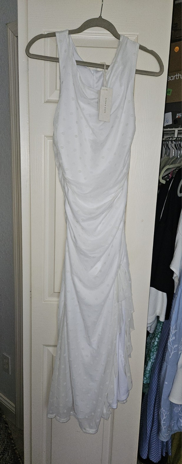 Alter’d State Sleeveless Cowl Neck Ruched Sheath Maxi Dress Size XL