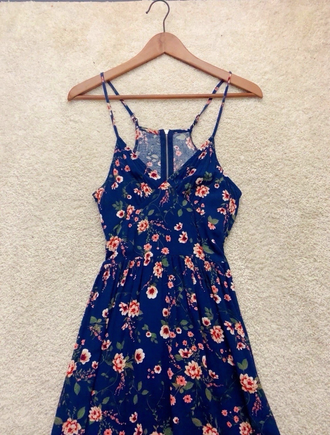 FADED ROSE Navy Blue Pink Red Green Floral Cut Out Maxi Dress S Small