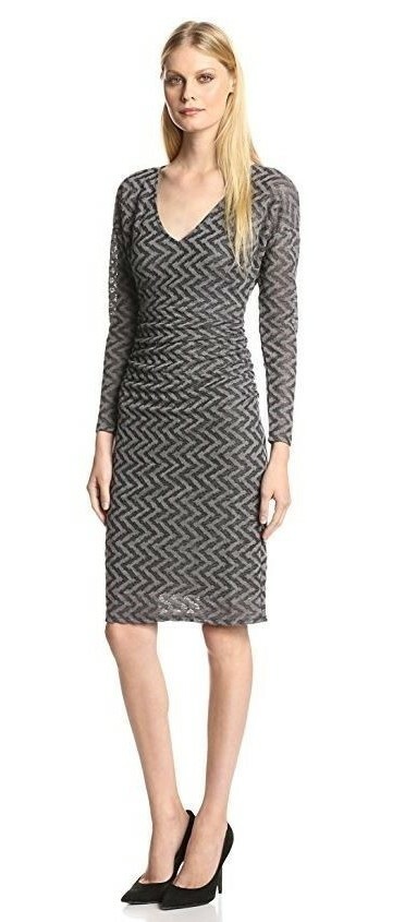 Plenty by Tracy Reese 141997 Womens Geo Gauzy-Jersey Sheath Dress Size Petite