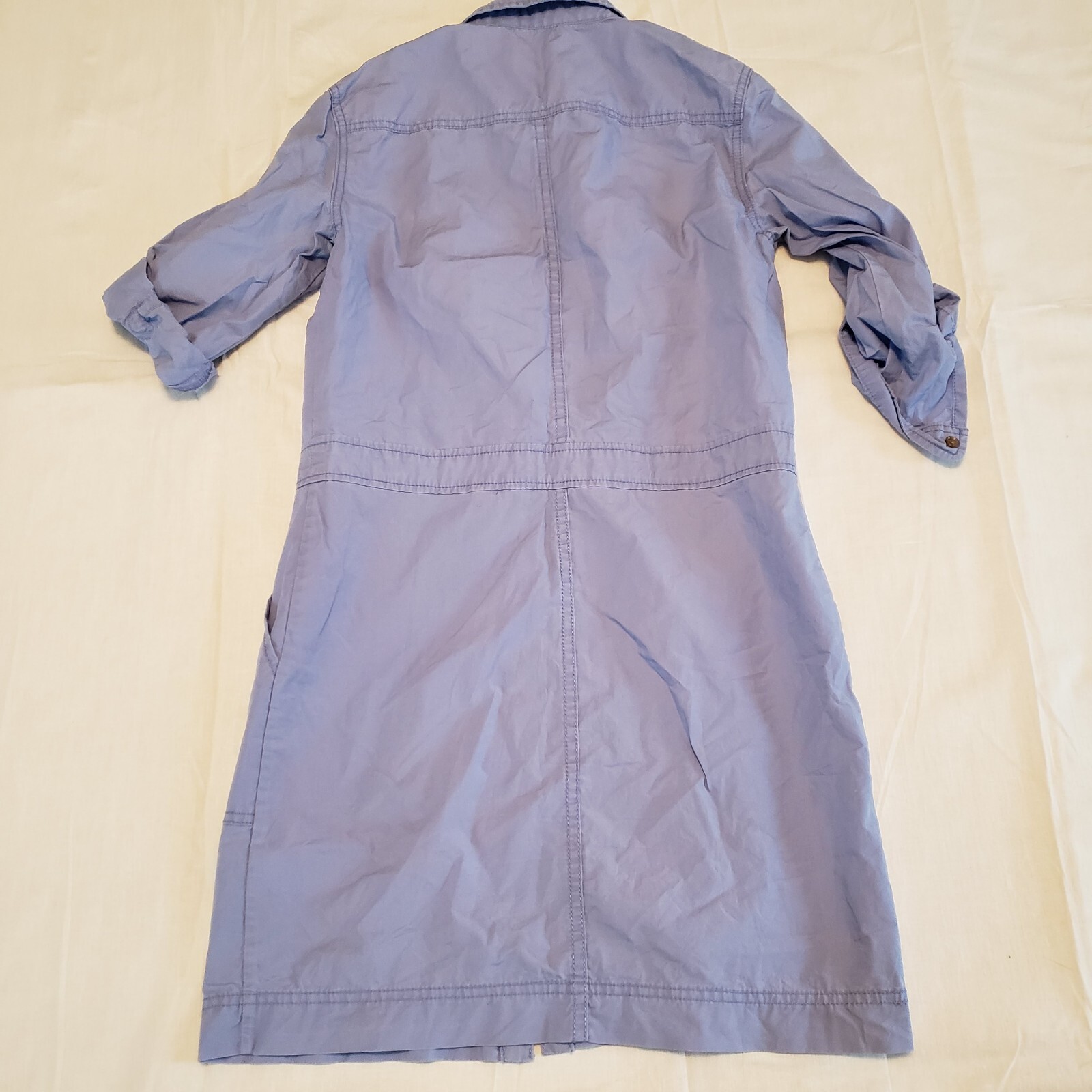 A/X Armani Exchange Cornflower Blue 3/4 Sleeve Shirtdress Dress Size 2