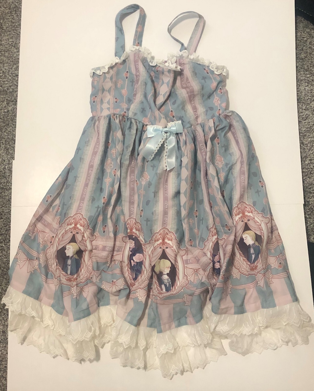 Rose Lover Dream Bow Casual Lolita JSK Dress USA SELLER