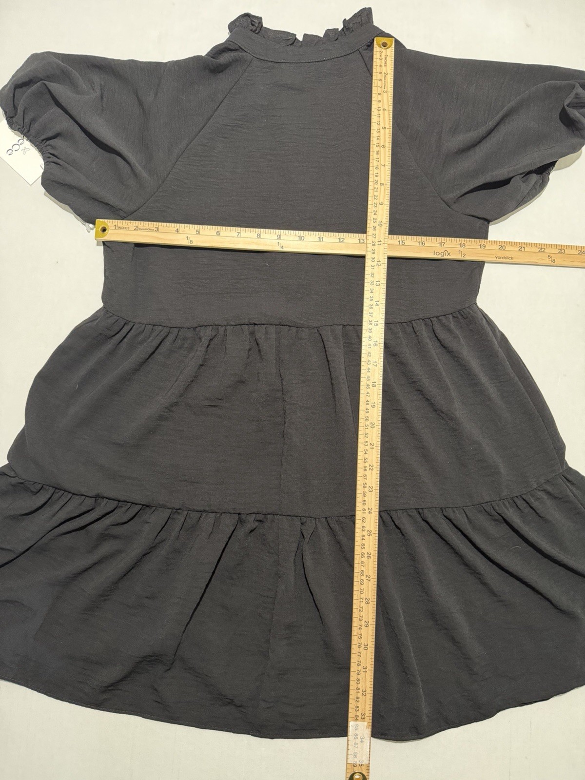 cece brand black v-neck medium length dress, women’s medium nwt