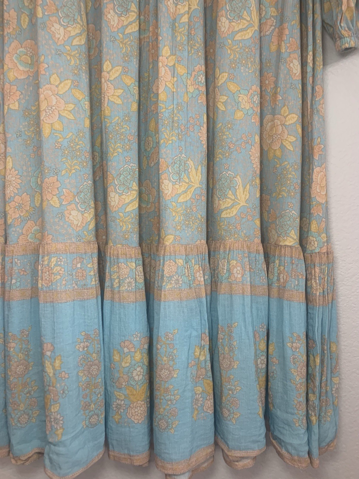Spell & The Gypsy Collective Juniper Boho Midi Dress Eggshell Blue Size S