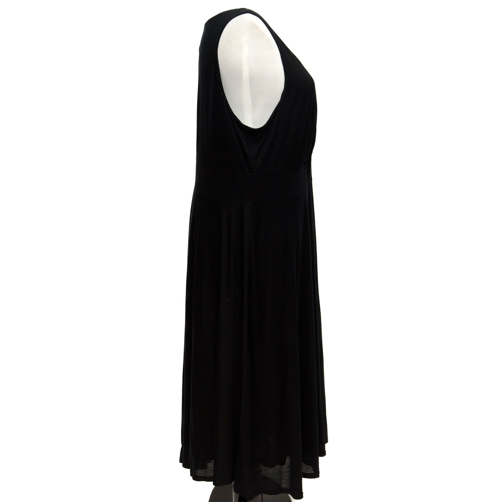 Eileen Fisher Lyocell Silk Blend Jersey Knit Flare Tank Dress Size Medium