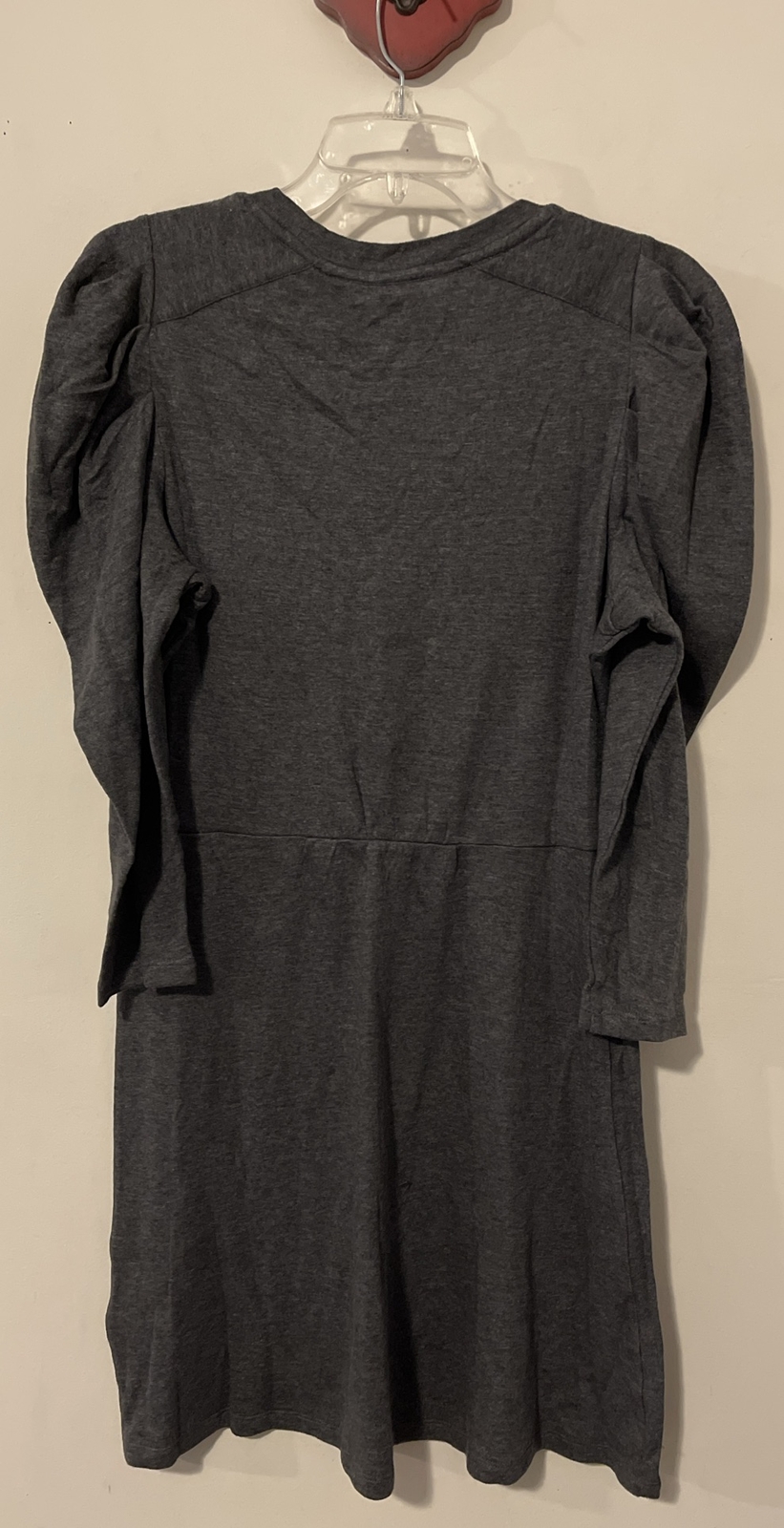 Good Hart Womens Small Gray Knee-Length Soft Ruffled Pullover Dress NWT! A608