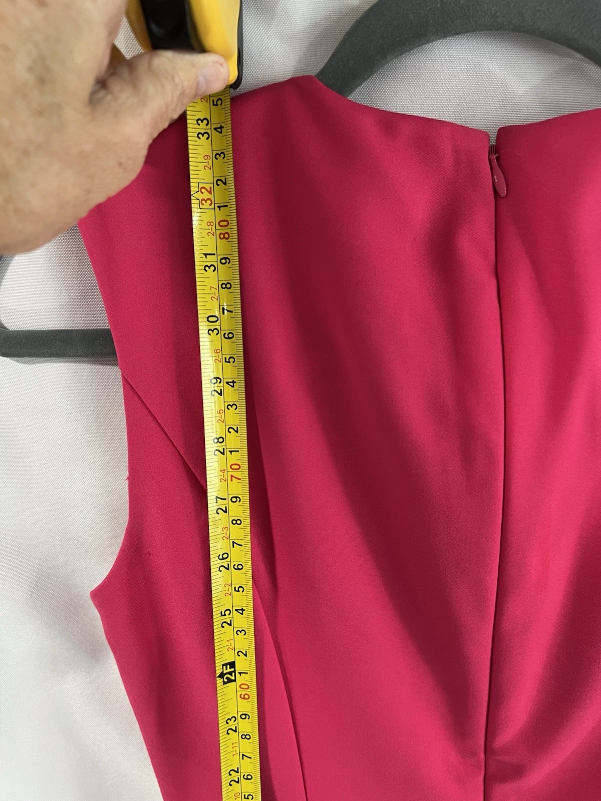 French Connection Size 0 Dress Raspberry Pink Sleeveless Stretch Professional