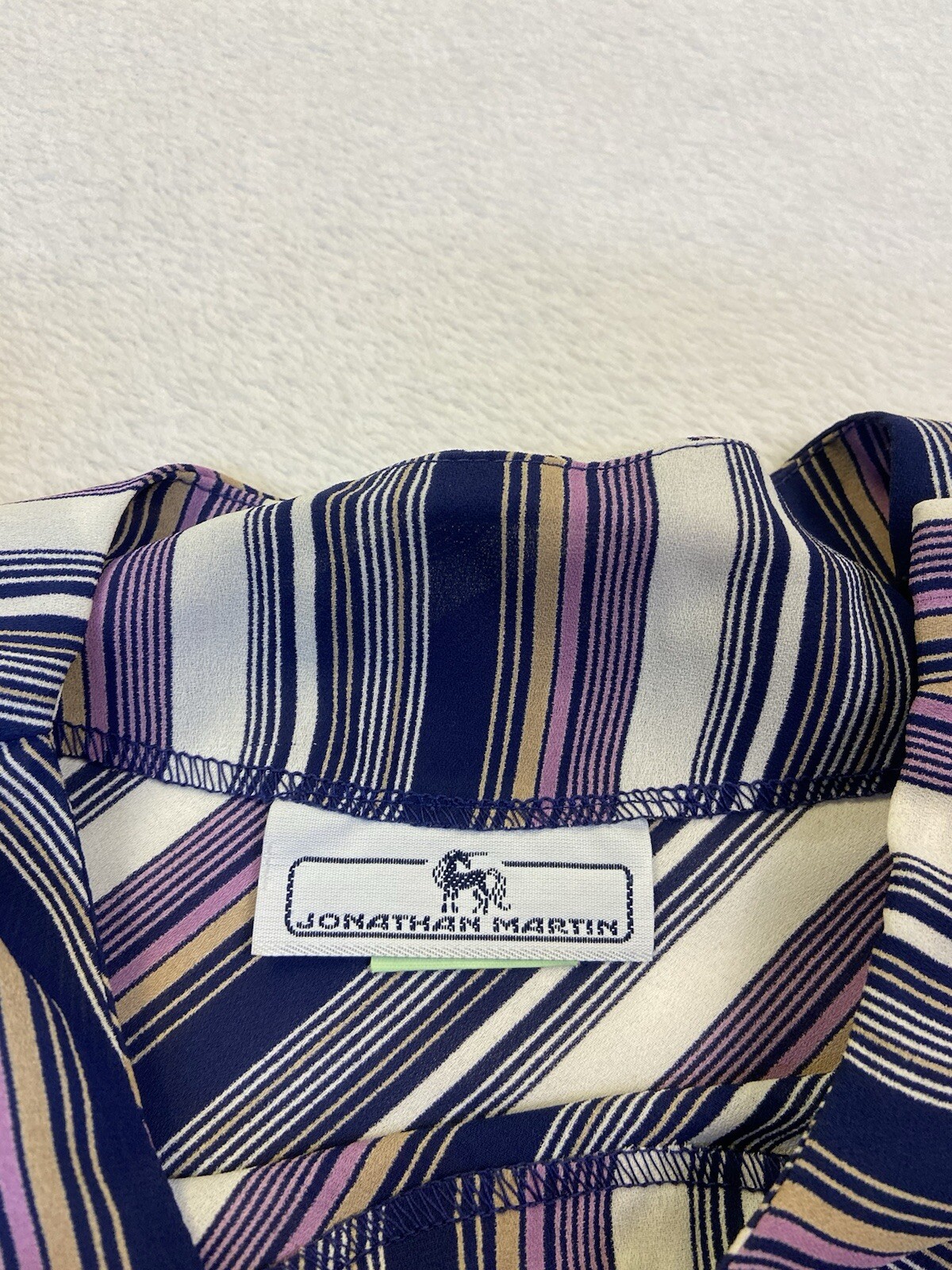 Vintage Jonathan Martin Multicolor Striped long Dress Size 5-6 Long Sleeve