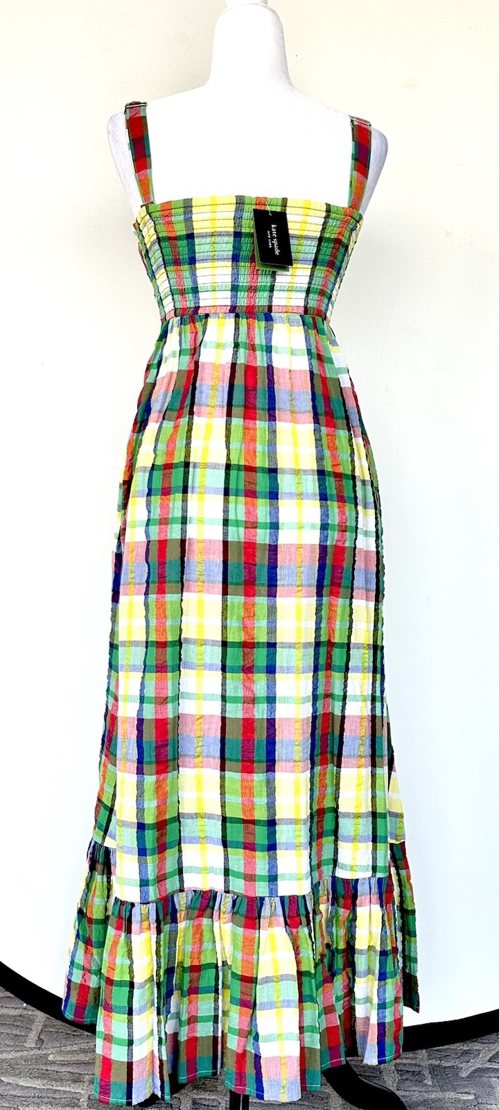 Kate Spade Checked Sundress (Can Be Strapless) Retail $348.99 NWT Size 0