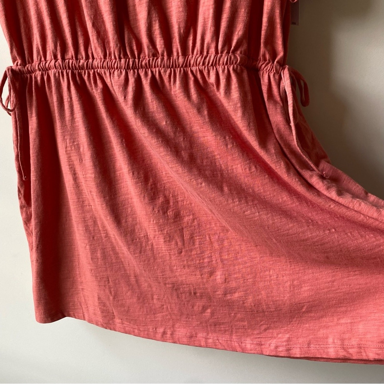 NWT Old Navy Waist-Defined Linen-Blend Mini Dress in Red Basil Size XL